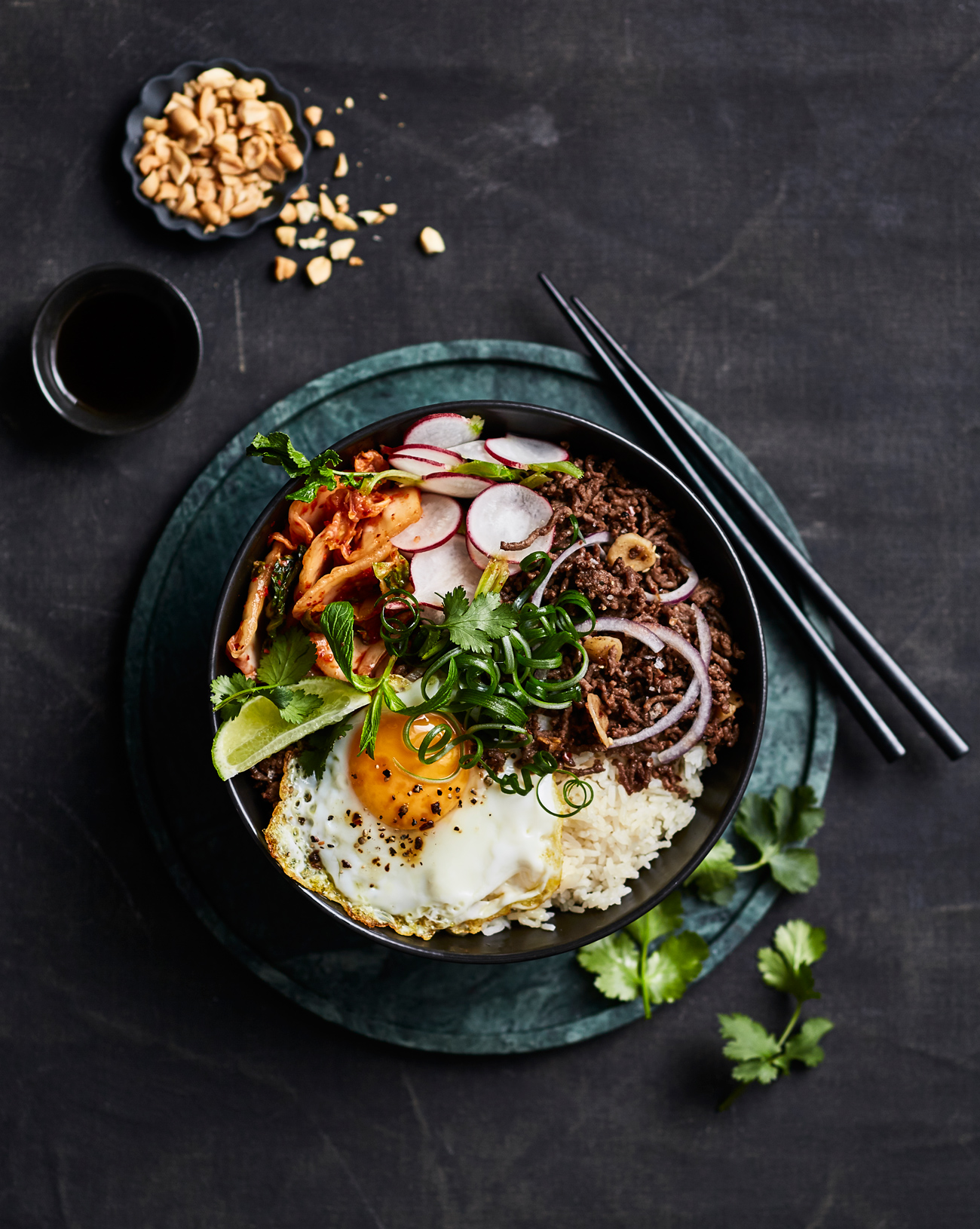 Korean bimi bap food styling by Butter & Basil