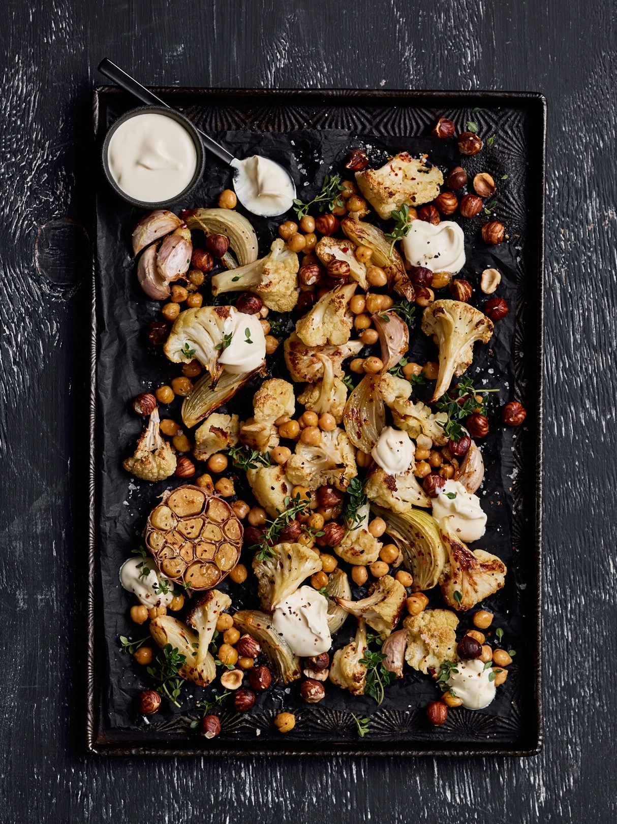 Grilled cauliflower food styling by Butter & Basil