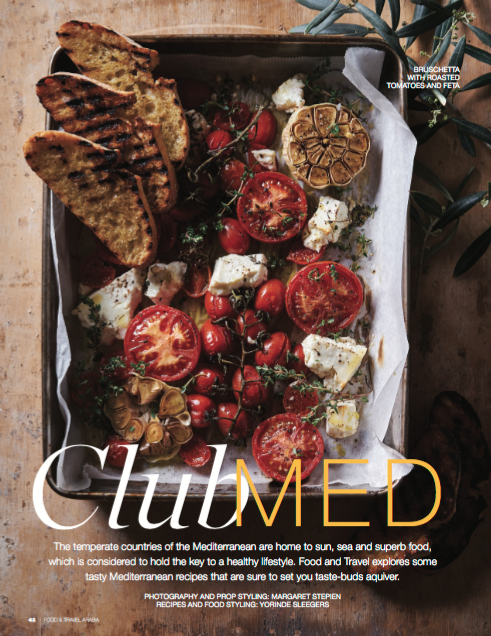 Roast tomato feta bruschetta food styling by Butter & Basil