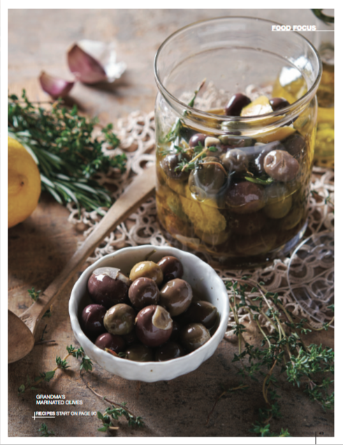 Marinated olives food styling by Butter & Basil