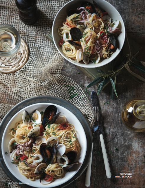 Seafood pasta food styling by Butter & Basil