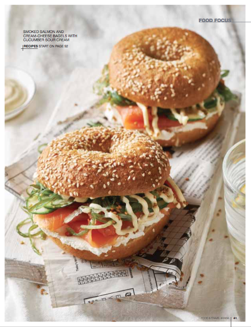 Salmon cream cheese bagel food styling by Butter & Basil