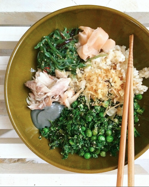 Japanese sushi bowl food styling by Butter & Basil